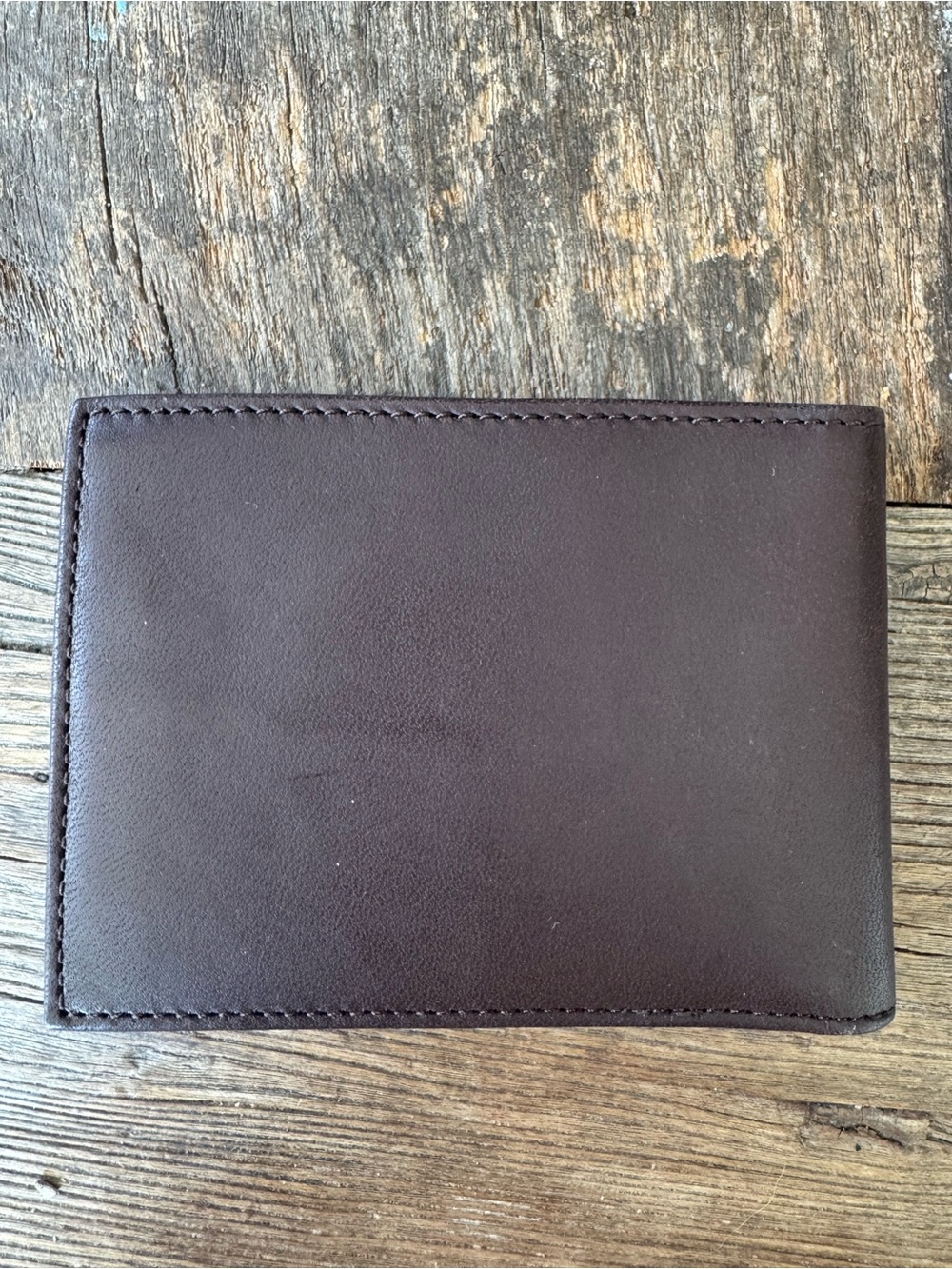 Cole Haan Dark Brown Leather Bi-Fold Card Holder